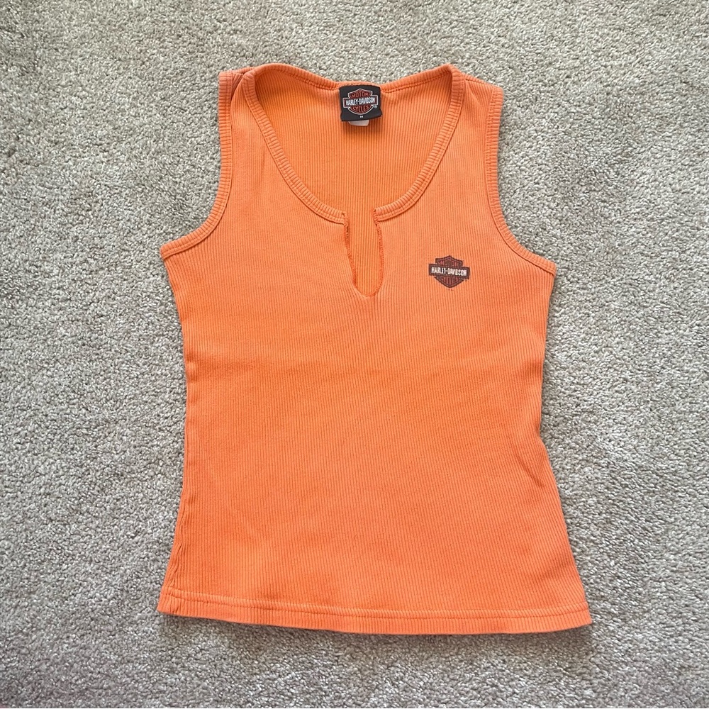 Vintage Harley Davidson Cape Fear ribbed tank